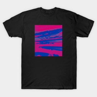Bisexual Pride Abstract Paint Zoom Design T-Shirt